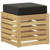 vidaXL Outdoor Hocker Bank Wei&szlig; 43 x 43 x 45 cm Massivholz Akazie