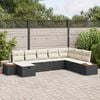 vidaXL Gartensofa-set mit Kissen 8 pcs Schwarz Poly-Rattan