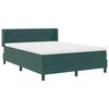 vidaXL Boxspringbett mit Matratze Dunkelgr&uuml;n 190 x 140 cm Samt