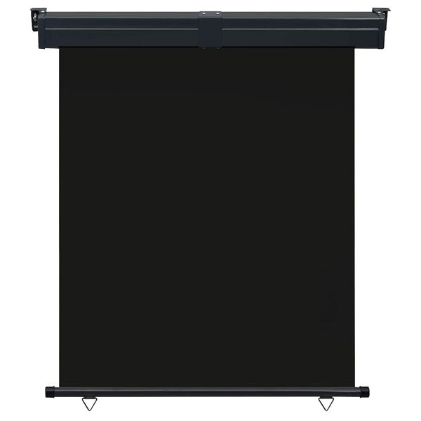 vidaXL Balkon-Seitenmarkise 145x250 cm Schwarz