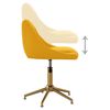 vidaXL Esszimmerst&uuml;hle 2 Stk. Drehbar Senfgelb Samt