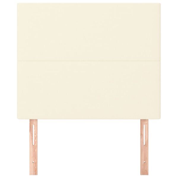 vidaXL Kopfteil Creme 80x5x118/128 cm Kunstleder