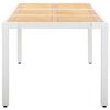 vidaXL 9-tlg. Garten-Essgruppe Poly Rattan Weiß