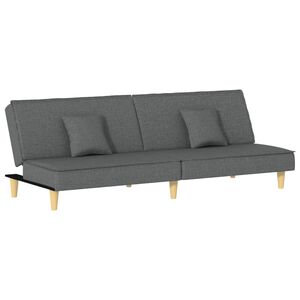 vidaXL Schlafsofa Dunkelgrau Stoff