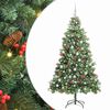 vidaXL K&uuml;nstlicher Weihnachtsbaum 300 LEDs Warmes Wei&szlig; PVC und Metall
