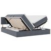vidaXL LED-Speicherbett mit Matratze Dunkelgrau 180 x 200 cm Samt