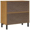 vidaXL Sideboard mit Glastür FLAM 80x40x80 cm Massivholz Kiefer