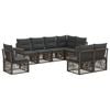 vidaXL Gartensofa-set 8 Stk. Grau und Dunkelgrau Poly-Rattan