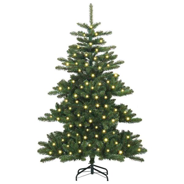 vidaXL K&uuml;nstlicher klappbarer Weihnachtsbaum Gr&uuml;n 150 cm PVC und Stahl