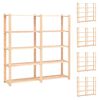 vidaXL Lagerregale 5 B&ouml;den 5 Stk. 170x38x170cm Massivholz Kiefer 500kg