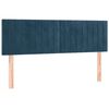 vidaXL Boxspringbett mit Matratze Dunkelblau 140x190 cm Samt