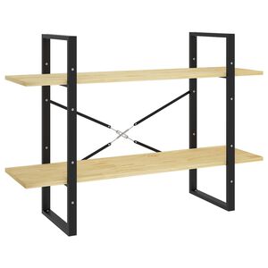 vidaXL B&uuml;cherregal 2 B&ouml;den 100x30x70 cm Massivholz Kiefer