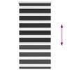 vidaXL Zebra-Rollo 80,9 x 150 cm, Stoffbreite 76,7 cm, schwarz