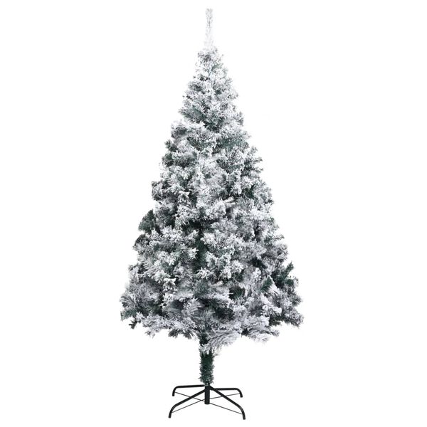 vidaXL Künstlicher Weihnachtsbaum mit Schnee Grün 210 cm PVC