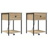 vidaXL Nachttisch 2 pcs Sonoma-Eiche 42 x 41 x 56 cm Holzwerkstoff