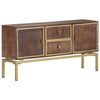 vidaXL Sideboard 120x29x60 cm Massivholz Mango