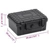 vidaXL Flugkoffer Tragbar Schwarz 24x19x11 cm PP