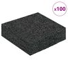 vidaXL Gummigranulat-Patiopad Schwarz 9 x 9 x 2 cm Gummi