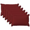 vidaXL Kissenbezug 6 pcs HOUTEN Weinrot 40 x 60 cm Kunstleinen