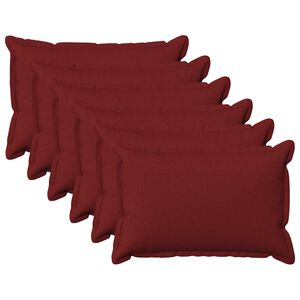 vidaXL Kissenbezug 6 pcs HOUTEN Weinrot 40 x 60 cm Kunstleinen