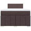 vidaXL Boxspringbett mit Matratze Dunkelbraun 120x190 cm Stoff