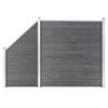 vidaXL WPC Zaun-Set 1 Quadrat + 1 Schr&auml;ge 273x186 cm Grau