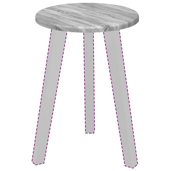 vidaXL Tischplatte Graues Sonoma 30 x 30 x 1,5 cm Holzwerkstoff