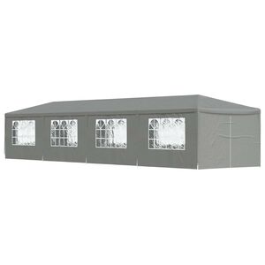 vidaXL Party-Zelt 1200 x 300 x 255 cm Hellgrau PE und Stahl