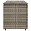 vidaXL Gartenschrank Grau 110x55x60,5 cm Poly Rattan