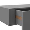 vidaXL Wandregale mit Schubladen 2 Stk. Grau 60x23,5x10 cm MDF