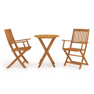 vidaXL 3-tlg. Bistro-Set Klappbar Massivholz Akazie