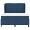 vidaXL Boxspringbett mit Matratze mit Kopfteil Blau 140 x 190 cm Stoff