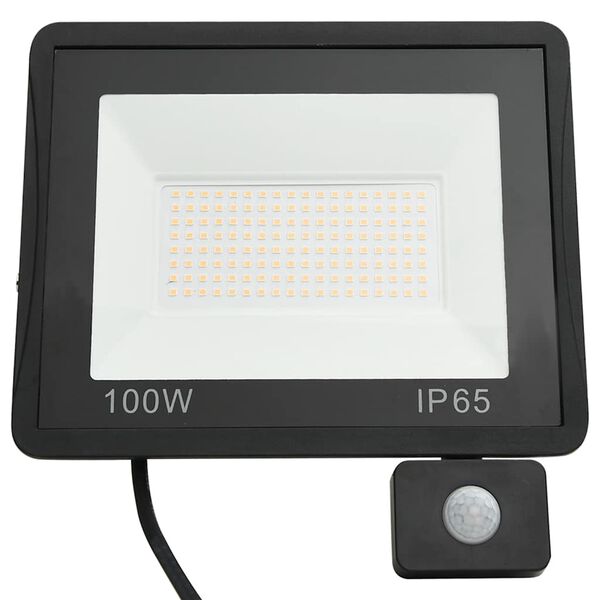 vidaXL LED-Fluter mit Sensor 100 W Warmwei&szlig;