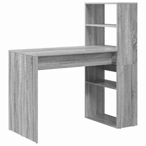 vidaXL Schreibtisch Graues Sonoma 113 x 54 x 120 cm Holzwerkstoff
