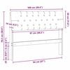 vidaXL Gepolstertes Kopfteil Hellgrau 100 cm Massives Kiefernholz