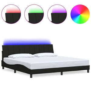 vidaXL Bettgestell ohne Matratze "Hanko" Schwarz 200x200 cm Stoff