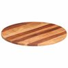 vidaXL Tischplatte Massivholz Akazie Rund 25-27 mm 80 cm