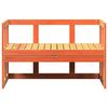 vidaXL 2-in-1 Gartensofa Verlängerbar Wachsbraun Massivholz Kiefer