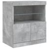 vidaXL Sideboard mit LED-Leuchten Betongrau 283x37x67 cm