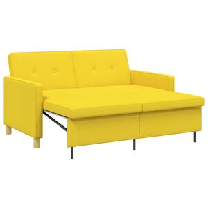 vidaXL Schlafsofa Ausziehbar Helles Gelb 154 x 94,5 x 80,5 cm Stoff