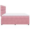 vidaXL Boxspringbett mit Matratze Rosa 200x200 cm Samt