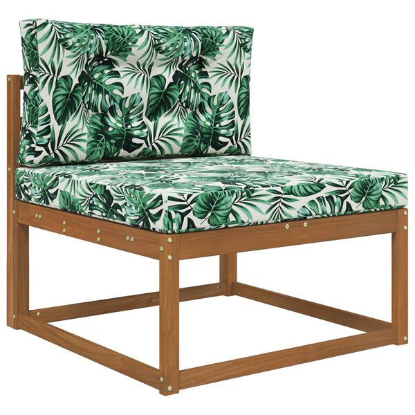 vidaXL Sofakissen f&uuml;r drau&szlig;en 2 pcs Blattmuster Polyester