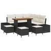 vidaXL Gartensofa-set 9 stk. Schwarz Poly-Rattan