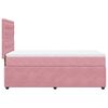 vidaXL Boxspringbett mit Matratze Rosa 90x200 cm Samt