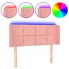 vidaXL LED Kopfteil Rosa 93x16x78/88 cm Samt