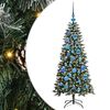 vidaXL K&uuml;nstlicher Weihnachtsbaum Gr&uuml;n 120 cm PVC, Plastik und Stahl