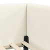 vidaXL Eckbettgestell Creme 80 cm x 200 cm SamtundSperrholz