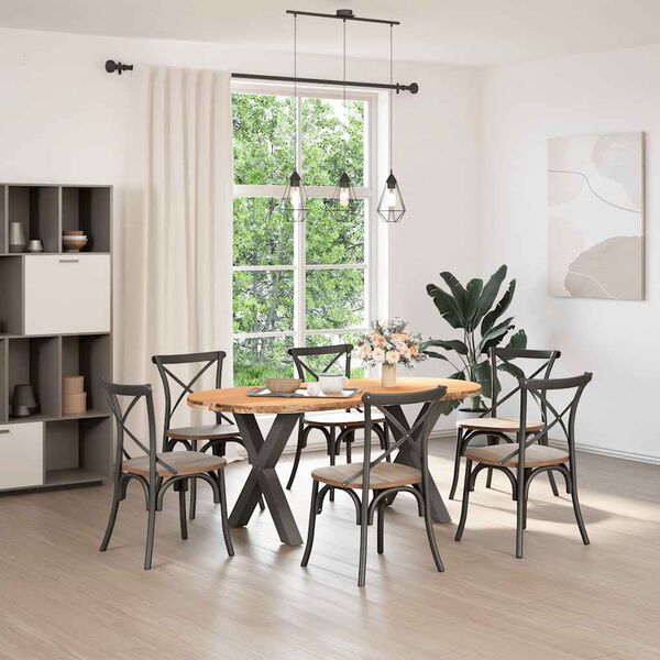 vidaXL Esstisch Hellbraun 180x90x74 cm Massivholz Eiche Oval