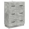 vidaXL Schubladenschrank Betongrau 66 x 34,5 x 87 cm Holzwerkstoff