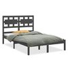 vidaXL Massivholzbett Grau 120x200 cm